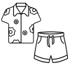 Combo Hawaiian Shirt + Men Short